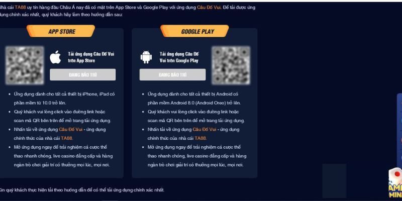 Thao tác tải app ta88 về các hệ điều hành khác nhau