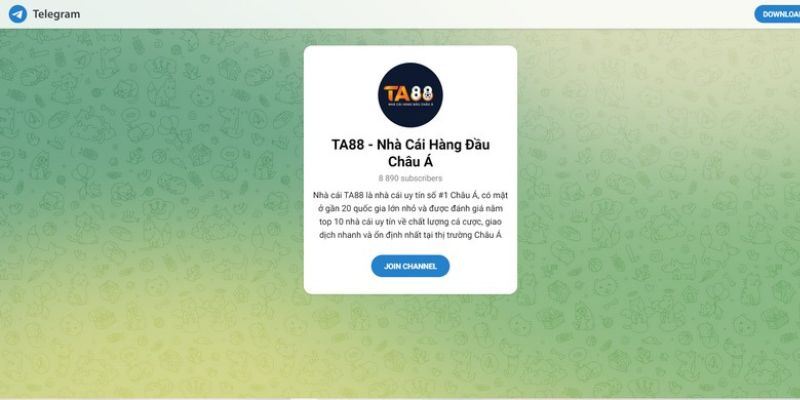 Liên hệ TA88 qua kênh Telegram